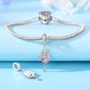 High Quality Copper Colorful Heart Castle Charm Pendant Suitable For Original Bracelets Necklaces Women'S Diy Jewelry Gifts