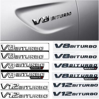 V8 BITURBO 4MATIC+ Znak na blatník auta Odznak Příslušenství