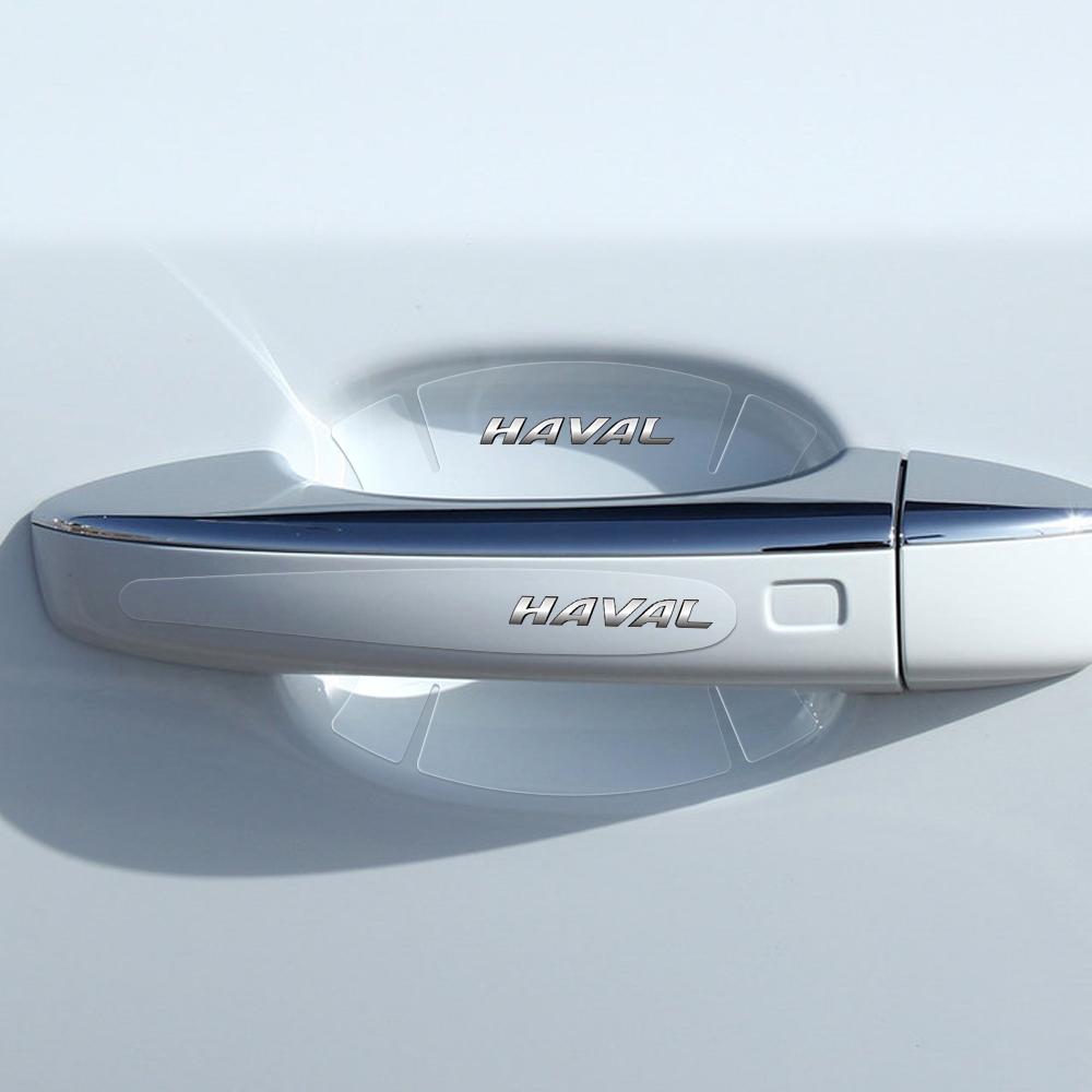 4/8Pcs Transparent Car Door Handle Bowl Protection Stickers Accessories For Haval Dargo Jolion H6 3th 2021 2022 H1 H2 H9 H3 F7