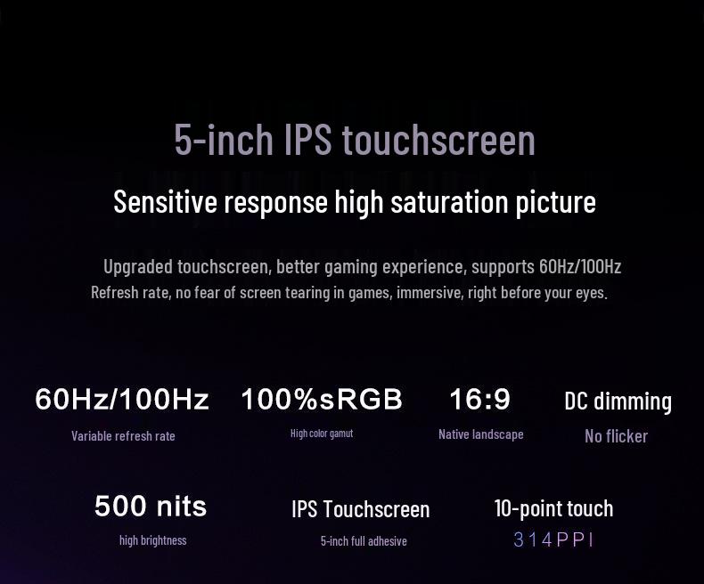 Console de jeu portable E6Plus Écran tactile HD 5", RK3566, Double système, Prise en charge WiFi et Screen Casting