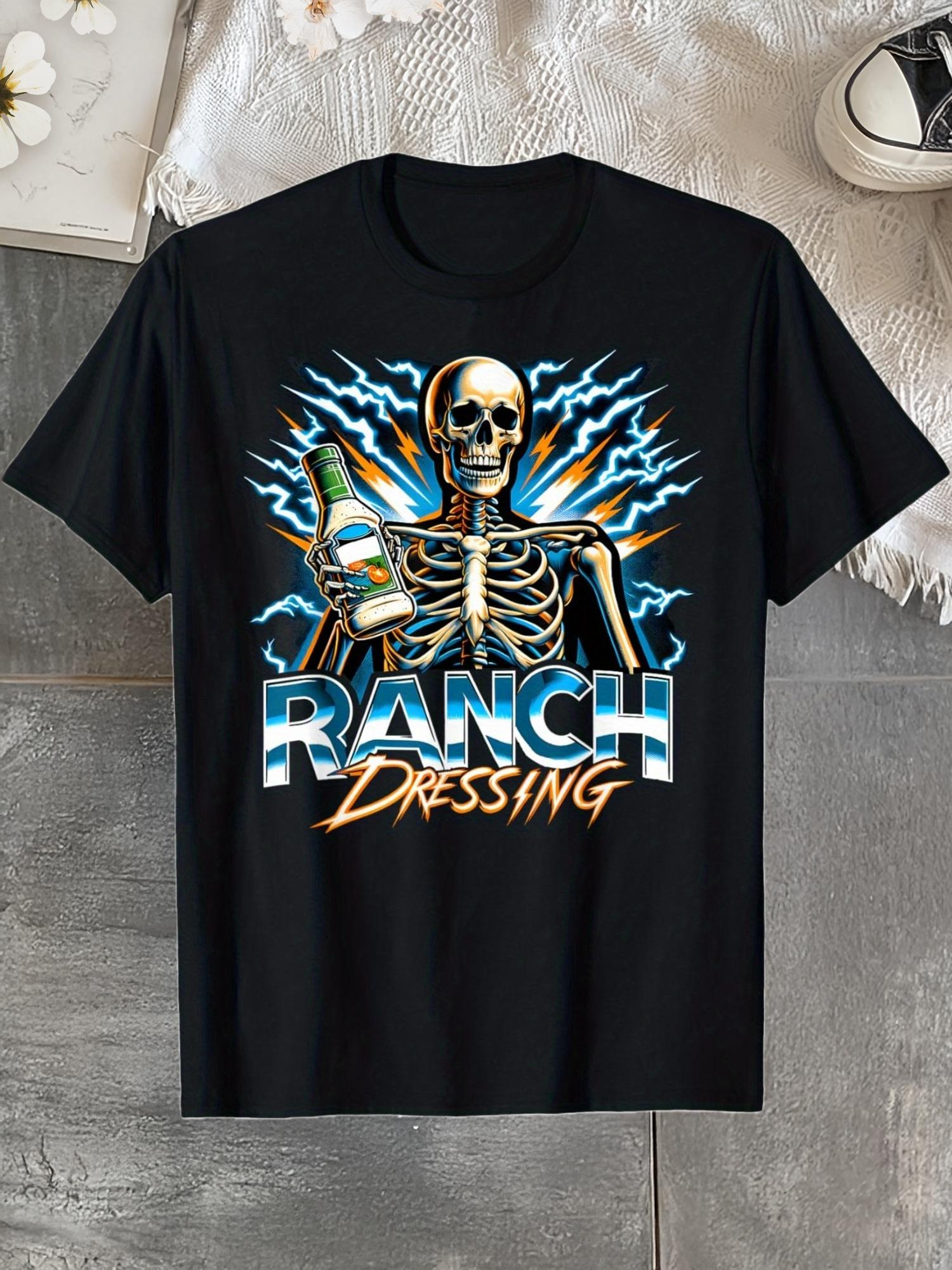 

Ranch Dressing Bootleg Rap CDs Aesthetic Funny Skeleton Meme T-Shirt S разноцветный