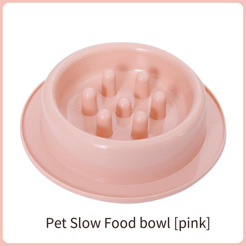 Dog Slow Food Bowl Anti-choke Small and Medium-sized Dog Slow Food Bowl Anti-upset Round Thickened Pet Supplies