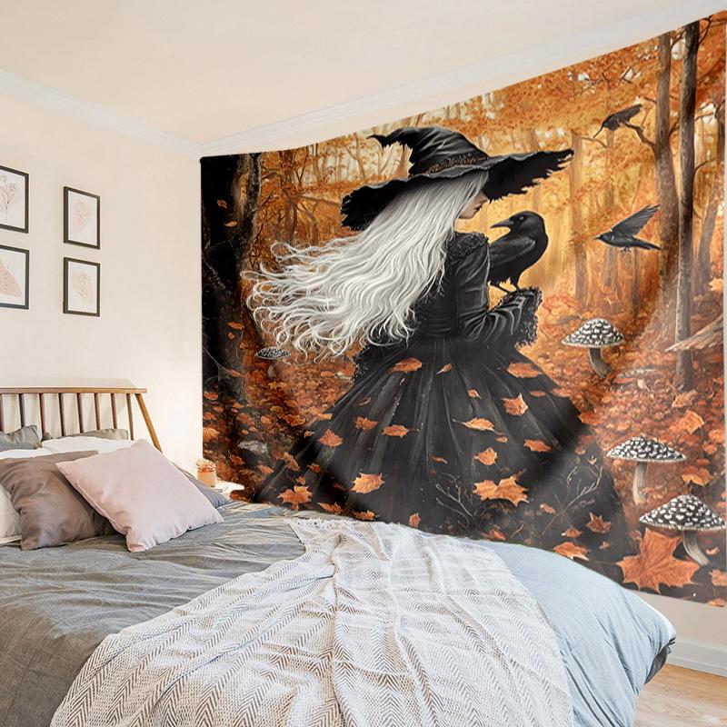 Witchcraft In The Moonlight Tapestry Room Decoration Wall Hanging for Living Room Bedroom, dormitory, Birthday and Christmas gifts