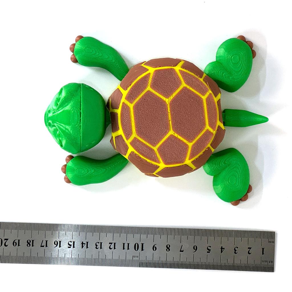 3D Printed Turtle Coaster Creative Surprise Turtle Mouth Opening Interactive Game Funny Turtle Coaster Multi-Jointed Decoration