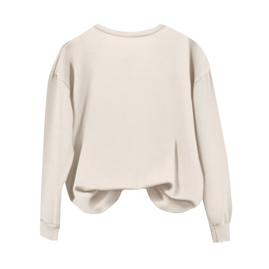 Women  Tops Women's Long Sleeve Sweatshirt Casual Crewneck Loose Fit Pollover Fleece Tops