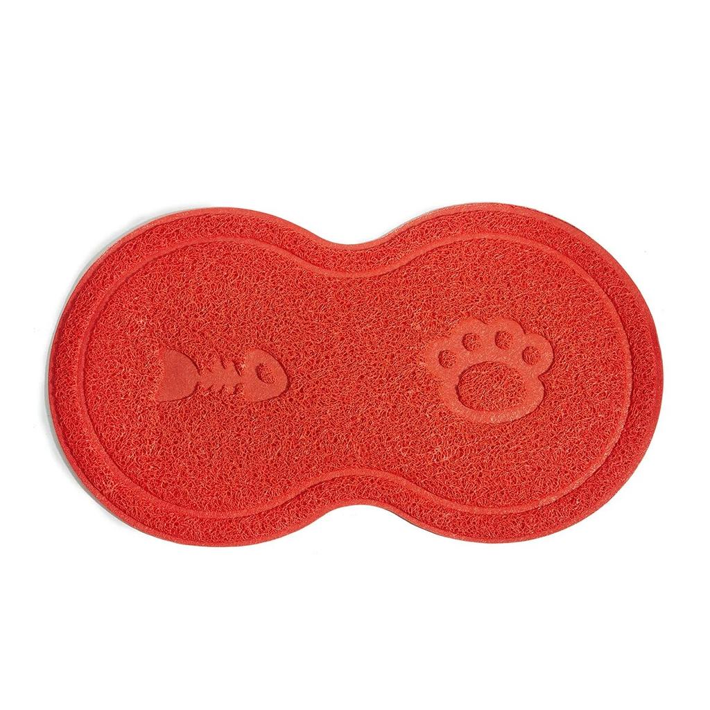 Wolkenform Haustier Katze Hund Füttermatte Unterlage Einfarbig Pfote Fischgrätenmuster Napf Schüssel Rutschfeste Tischset Einfache Reinigung Haustierzubehör