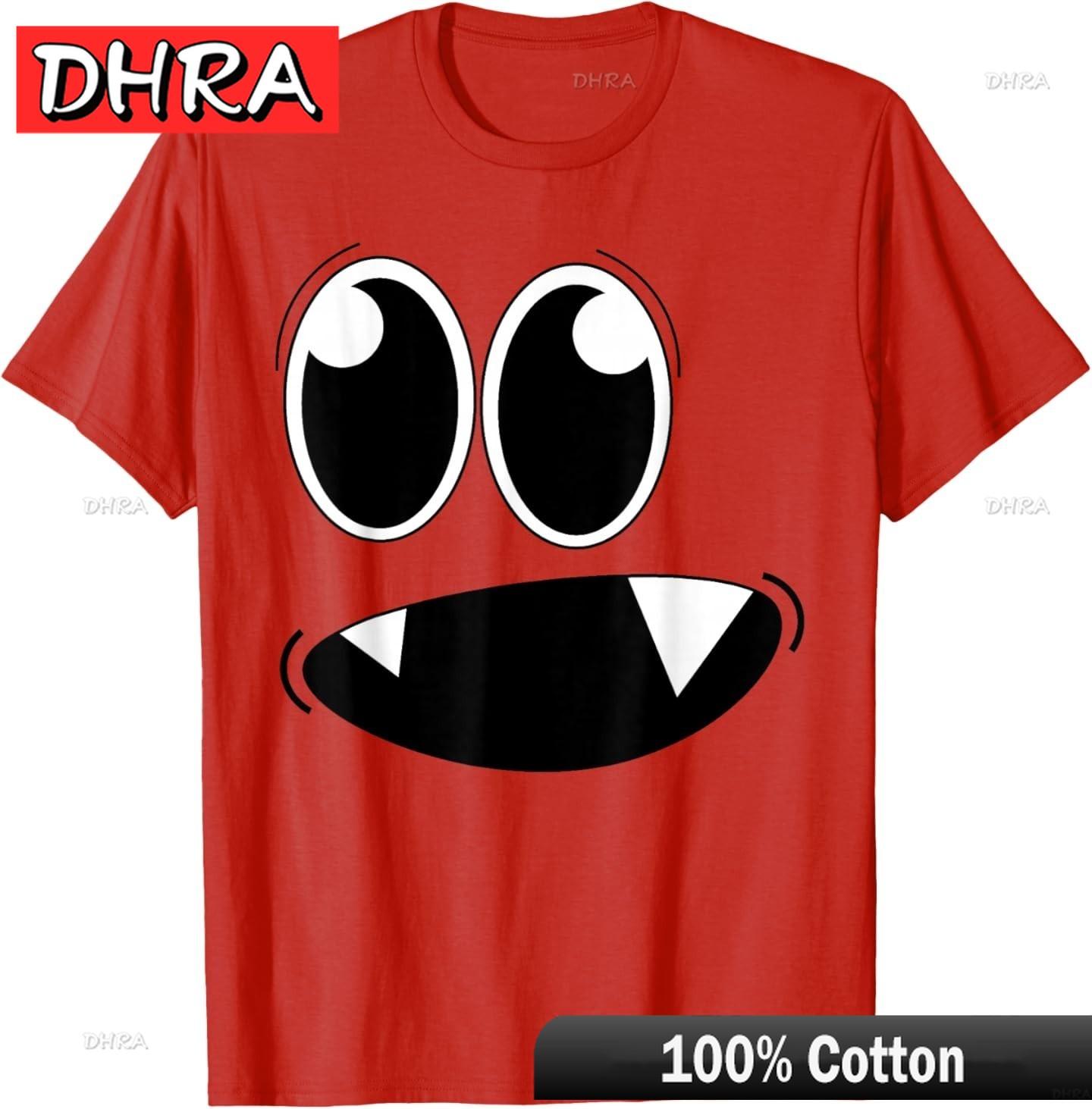 

Cute Monster Face Halloween Costume Zombie Unisex Women TShirt Tops Retro Cool Casual Clothing TShirts for Couples TShirt France 4XL