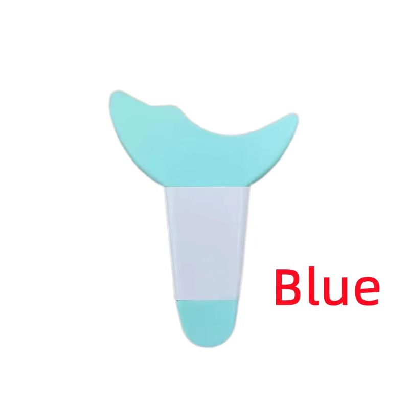 Multi Functional Eye Makeup Silicone Baffle Crescent Shaped Eyelash Brush Eyeliner Eye Shadow Auxiliary Artifact