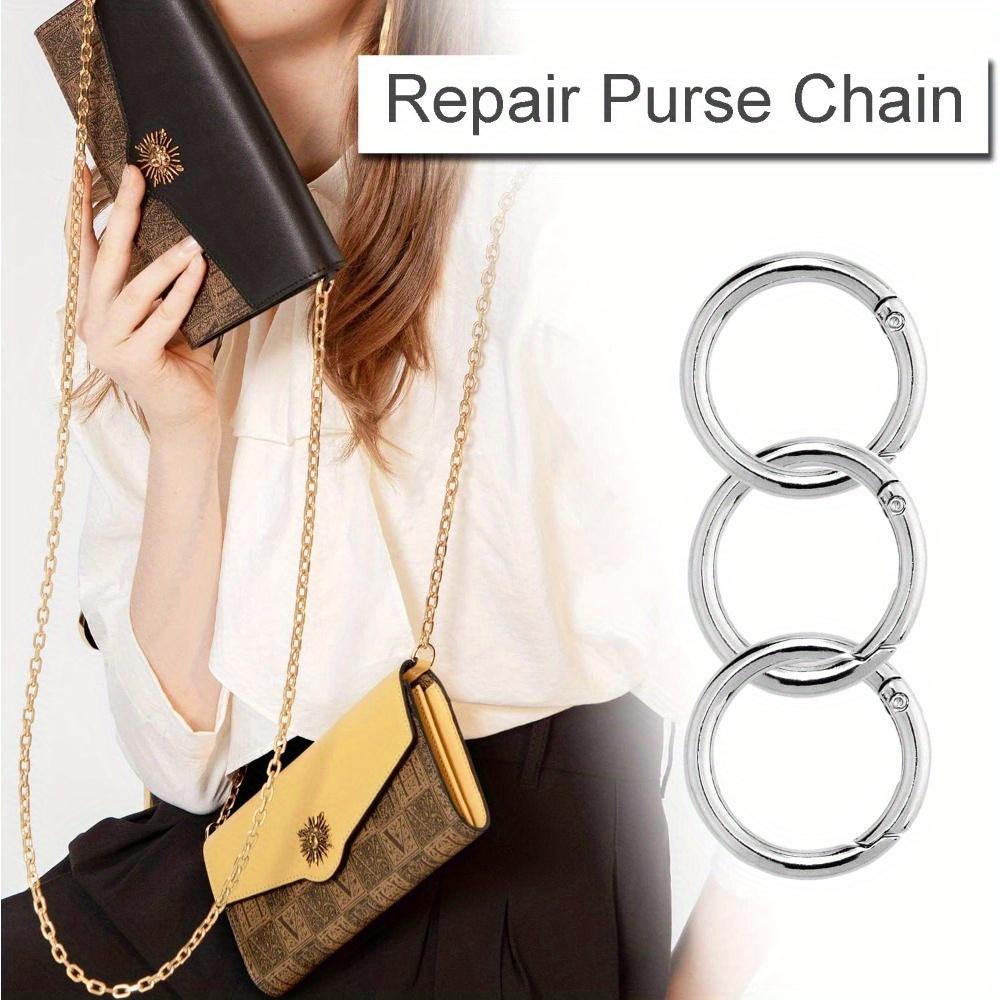 12PCS Metal Spring O Rings, Round Snap Buckle, Spring Keyring Buckle, Round Clips for Buckles, Bags, Purses, Keyrings