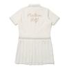 MALBON GOLF Open Collar Pleated Dress Cream (Woman)
