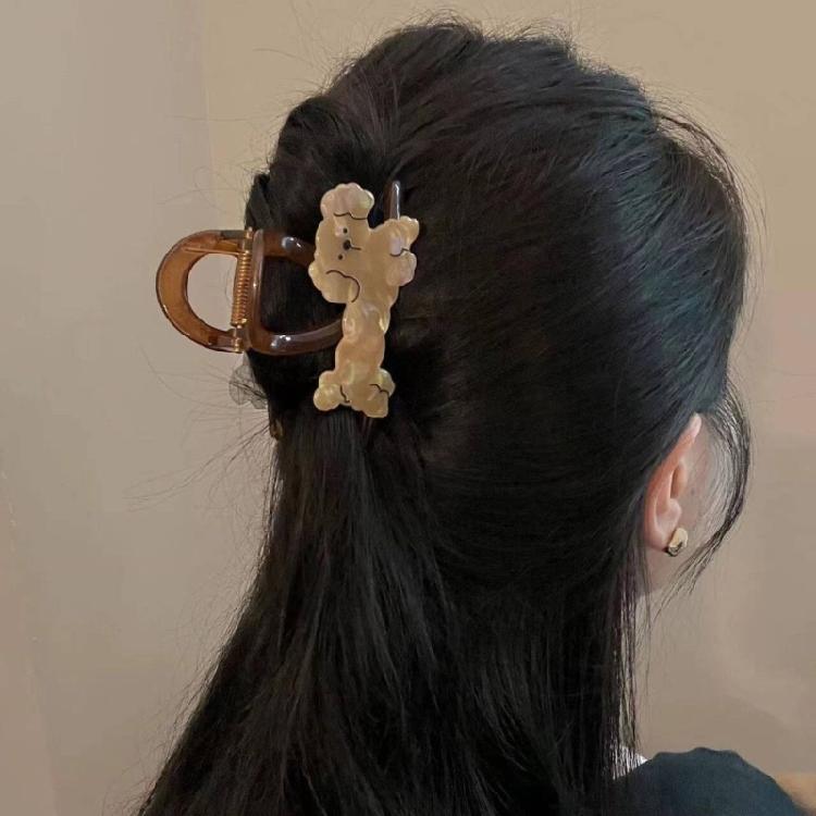Acetic Acid Cartoon Dog/Cats Hair Claw Clip for Girls Animal Claw Clip Hair Styling Clip Elegant Hair Clamp for Daily Wear