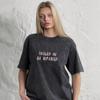 Western Style Fashion Casual Washed Old Loose Print Short Sleeve T-shirt Top Printed T-shirt Top