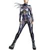 Halloween Costume Clock Gear Digital Printing Steampunk Tights Onesie Woman