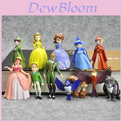 Figuras de Pastel Coloridas de 12 Piezas de Sofía la Primera Princesa Sofía Perfectas Para Coleccionistas