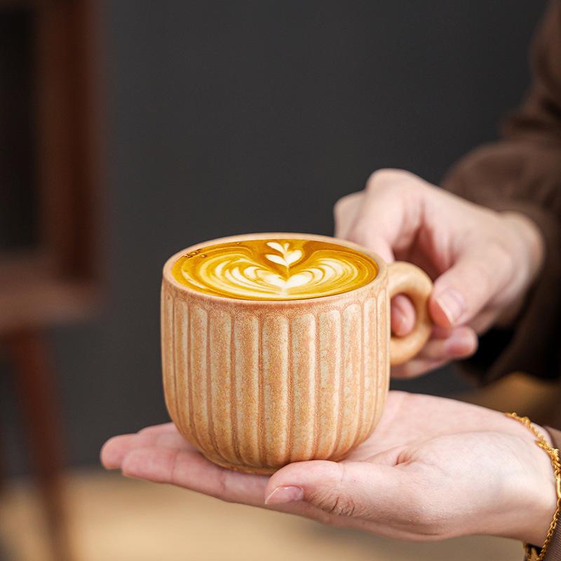 Creative Ceramic Coffee Cup High Value Afternoon Tea Latte Cup Household Water Cup Coarse Pottery Mug
