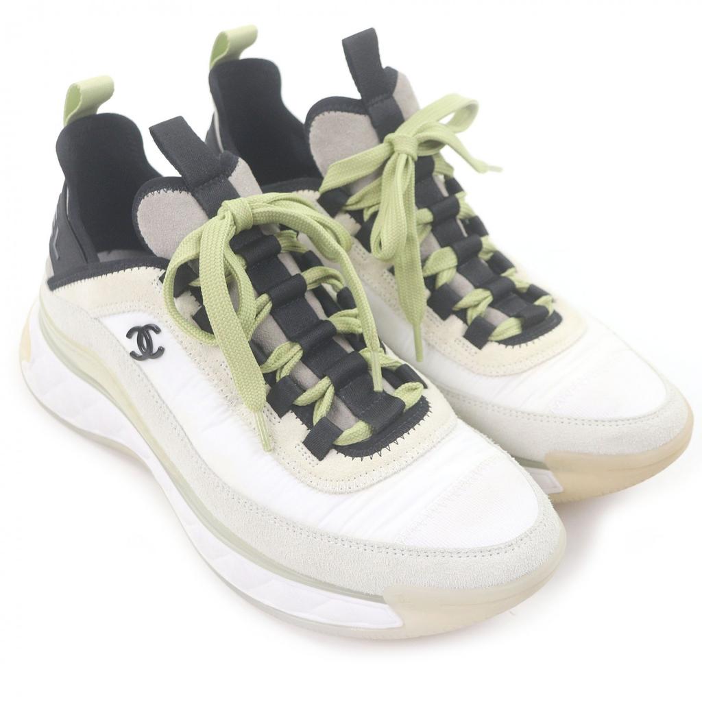 Tolle CHANEL Low-Top-Sneaker 20K COCO-Logo Beige Wildleder Herren 39 G35617 Gebraucht