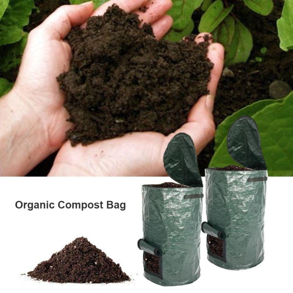 Outdoor Composting Leaves Bag PE Waste Bag Durable Planting Bag Garden Planting Use