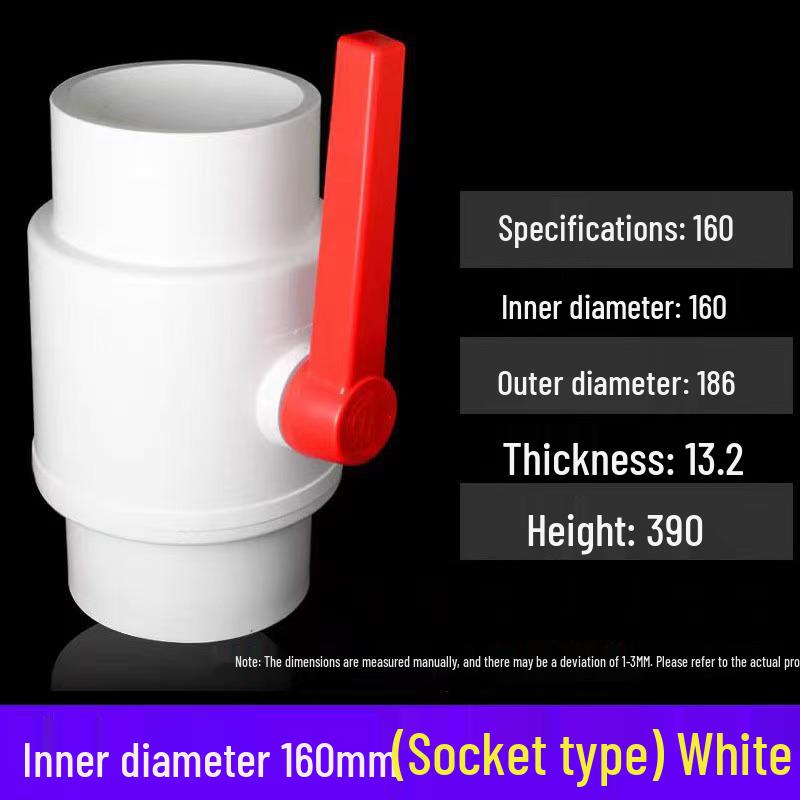 PVC Ball Valve Switch for Water Pipes (Sizes: 20-110mm)