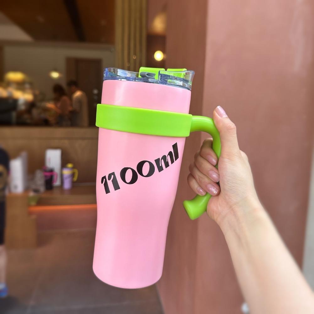 Eiskönig Becher Große Kapazität 316 Kühlung Lebensmittelqualität Edelstahl Sommer Handheld Auto Stroh Eisbecher Isolierbecher