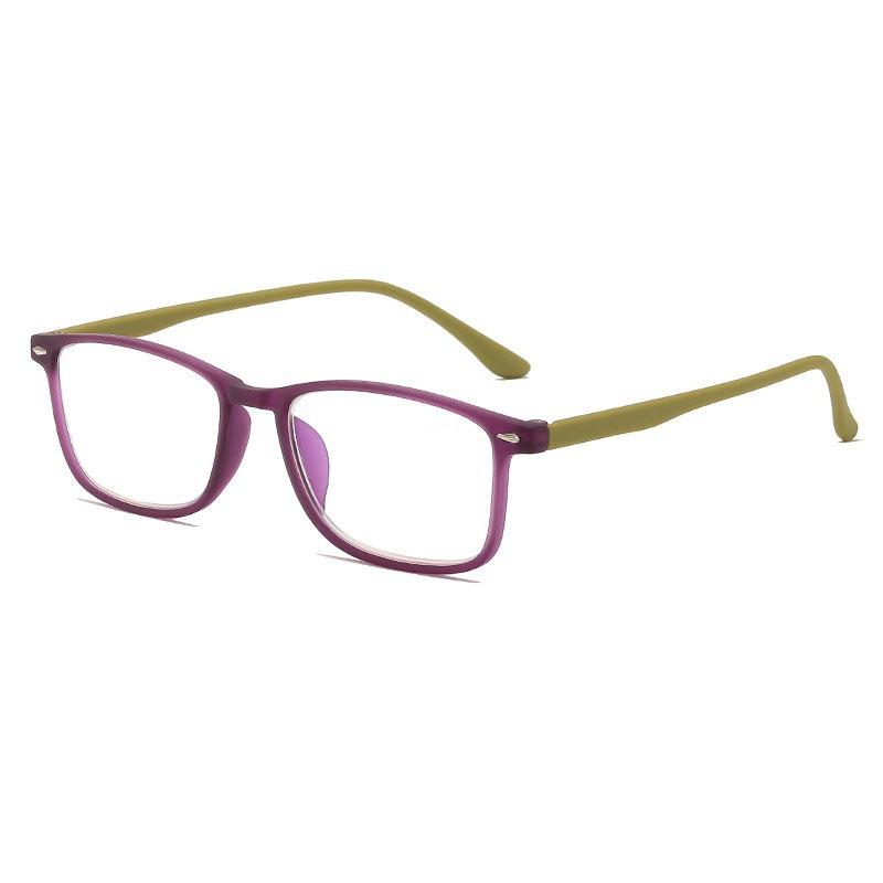 Square Anti Blue Flexible Ultralight Reading Glasses for Men Presbyopic Eyeglasses Strength