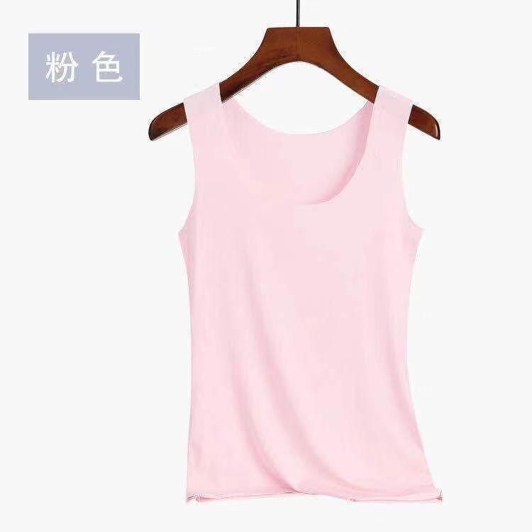 New women's seamless ice silk solid color vest women's inner fashion bottoming shirt suspender summer sleeveless top