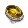 Citrine Handmade 925 Steling Silver Jewelry Ring Size 7.5 q0U85