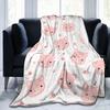 Cute Pig Themed Blanket Gifts Flannel Fleece Throw Blanket Soft for Girls Boys Adults Lightweight Comfortable Warm Blankets