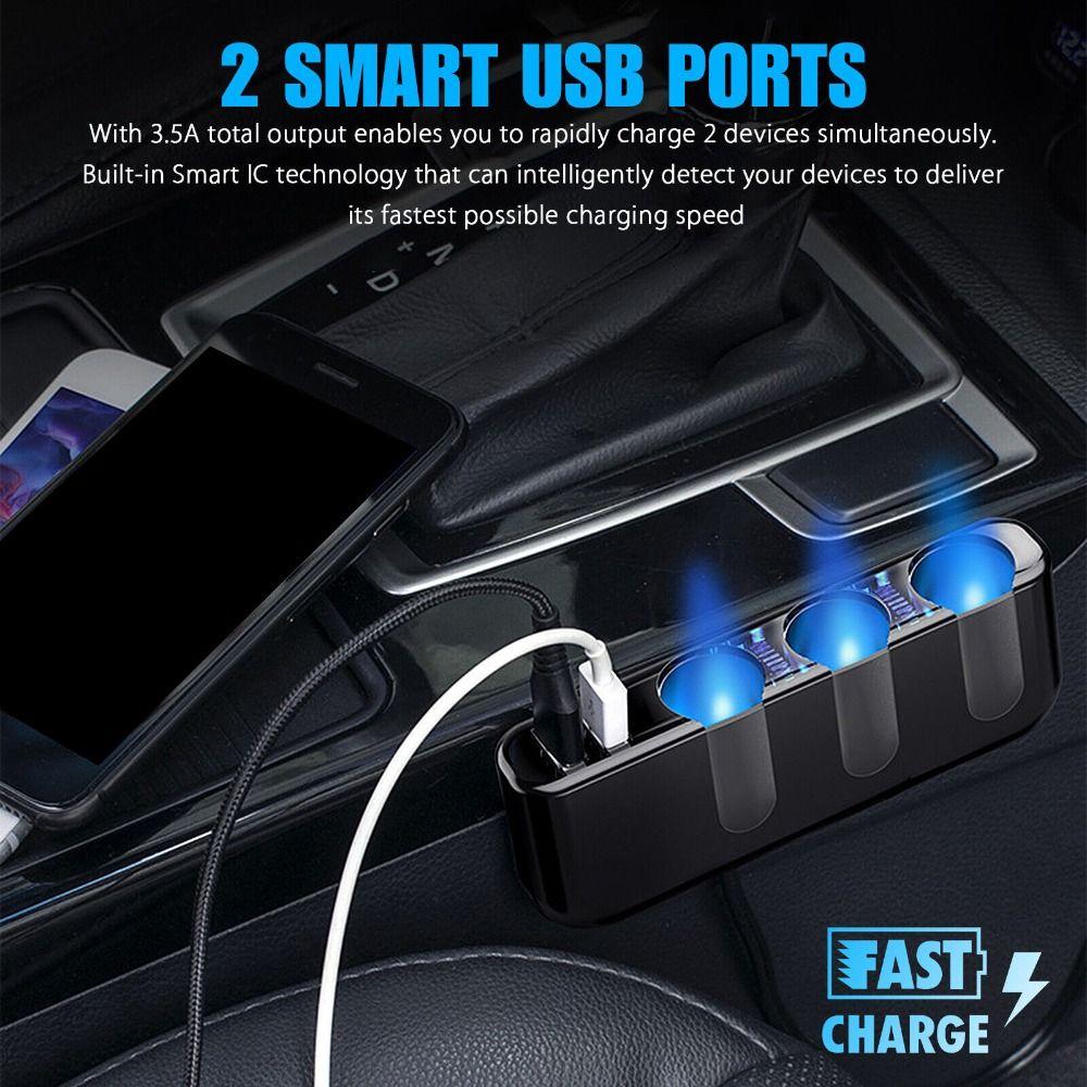 

Independent Switch Car Cigarette Lighter With Lighting Auto Mounted Distributor Car Charger Car