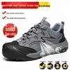 Men's Summer Breathable Steel Toe Work Shoes - Anti-Smash, Anti-Puncture, Insulated Safety Footwear for Construction.