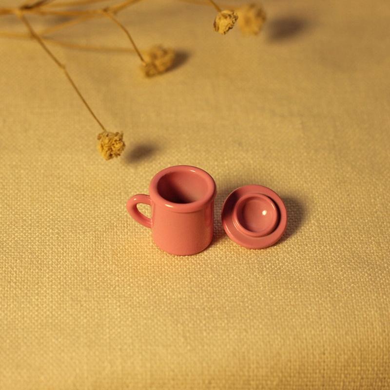 1/12 1/6 Toy Model Tooth Mug Pretend for Play Mini Drinking Cup Role for Play Dollhouse Kitchen Accs Girls Party Favor S