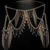 Stylish Layered Rhinestones Body Chain Premium Alloy Construction Versatile Styling for Concerts and Event