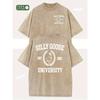 Europäische Größen Gewaschenes T-Shirt, Bedruckt Bedrucktes T-Shirt mit Retro-Muster Geeignet für Outdoor-Aktivitäten Vintage Modische Herren-T-Shirts