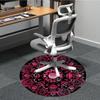 1PC Pink Lotus Mandala Office Round Rug, Non slip, Soft and Durable Office Rug for Interior Decoration, Perfect for Office