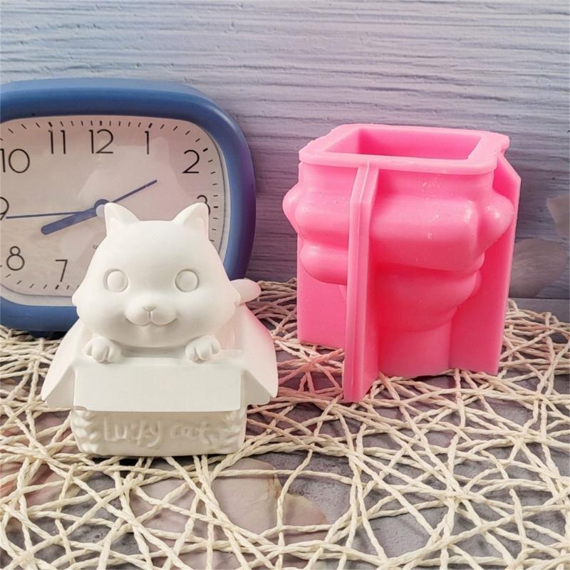 Silicone Candle Molds Animal Shape Molds Cats Crafting Moulds Ornament Moulds Suitable for Home Decorative Crafting