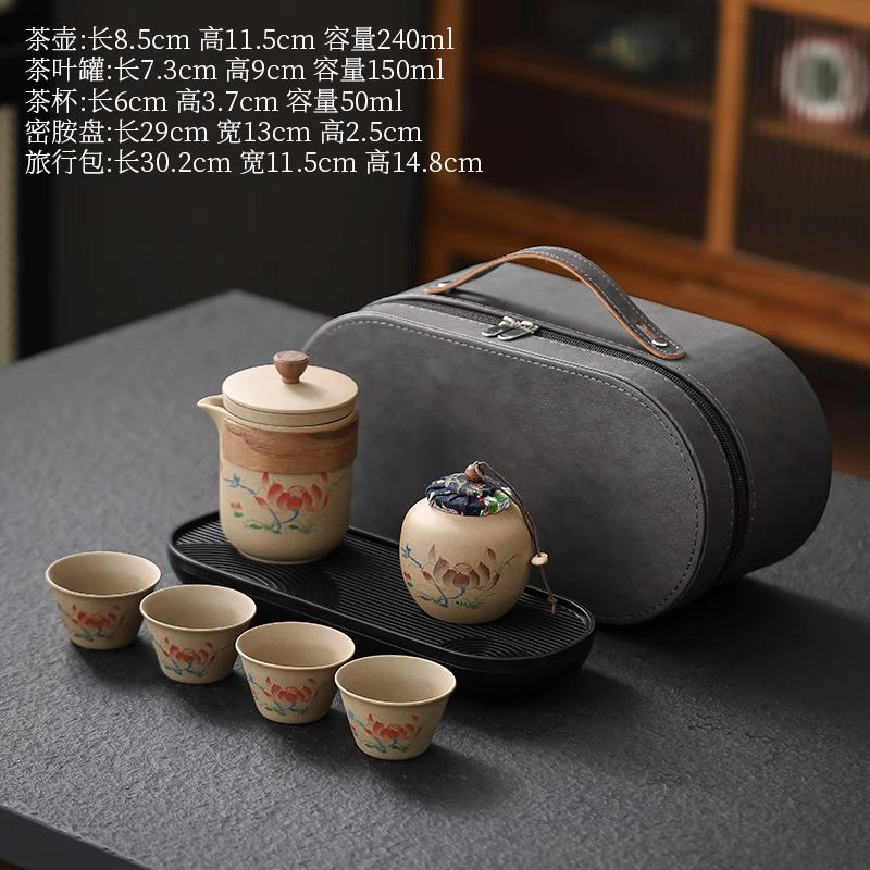 

Travel Kung Fu Tea Set Portable Outdoor Camping Tea Drinking Equipment Ceramic Quick Customer Cup