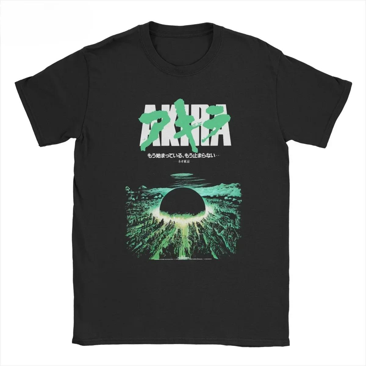 BenberFashion Streetwear Vintage T-shirt Akira 1989 Game Anime Film Japan Zwart Heren Kort Katoen Plus Size T-shirts Harajuku tops Casual Unisex L