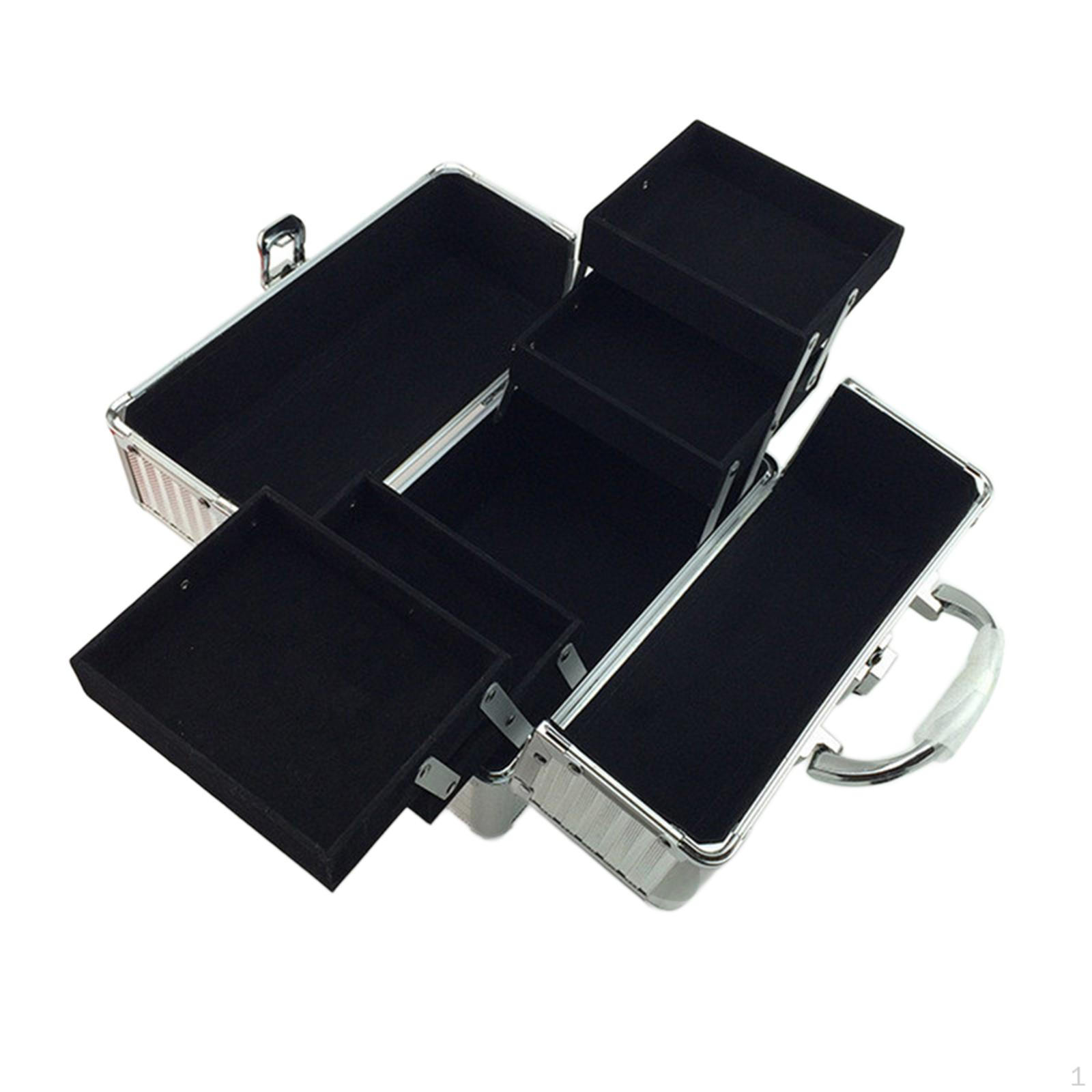 

Алюминиевый футляр для макияжа, маникюрная коробка, органайзер для туалетных принадлежностей, для хранения косметики, для путешествий, косметики argent