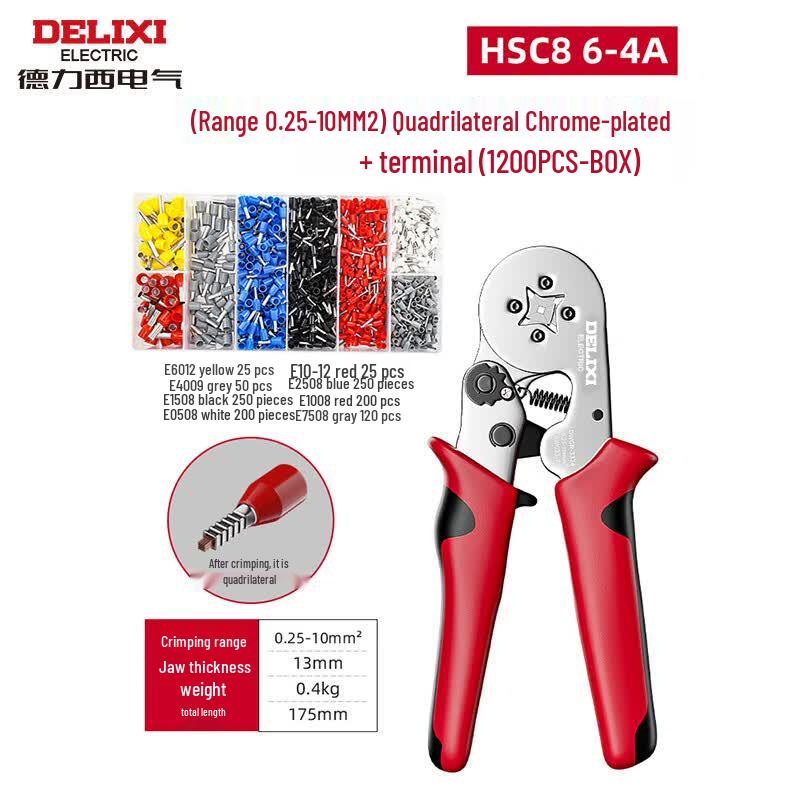 Delixi Wire Terminal Crimping Pliers