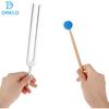 Dreld Tuning Fork Set, Sound Healing Therapy Tool, 9 Pieces, 174/285/396/417/528/639/741/852/963Hz, with Silicone Hammer and Bag, Vibration Instrument