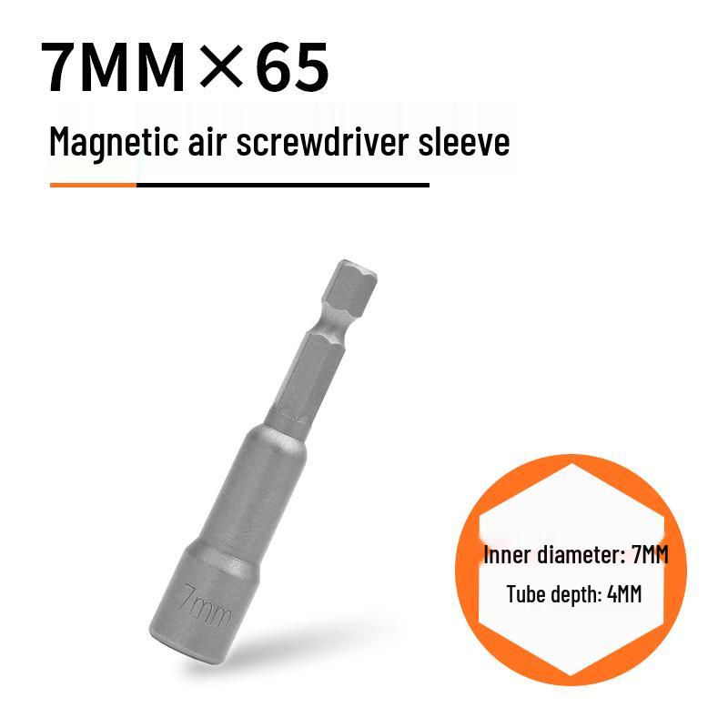 Strong Magnetic Hex Socket Bit Set for Electric & Air Wrench, Deep Extended Rod Screwdriver, Hand Drill