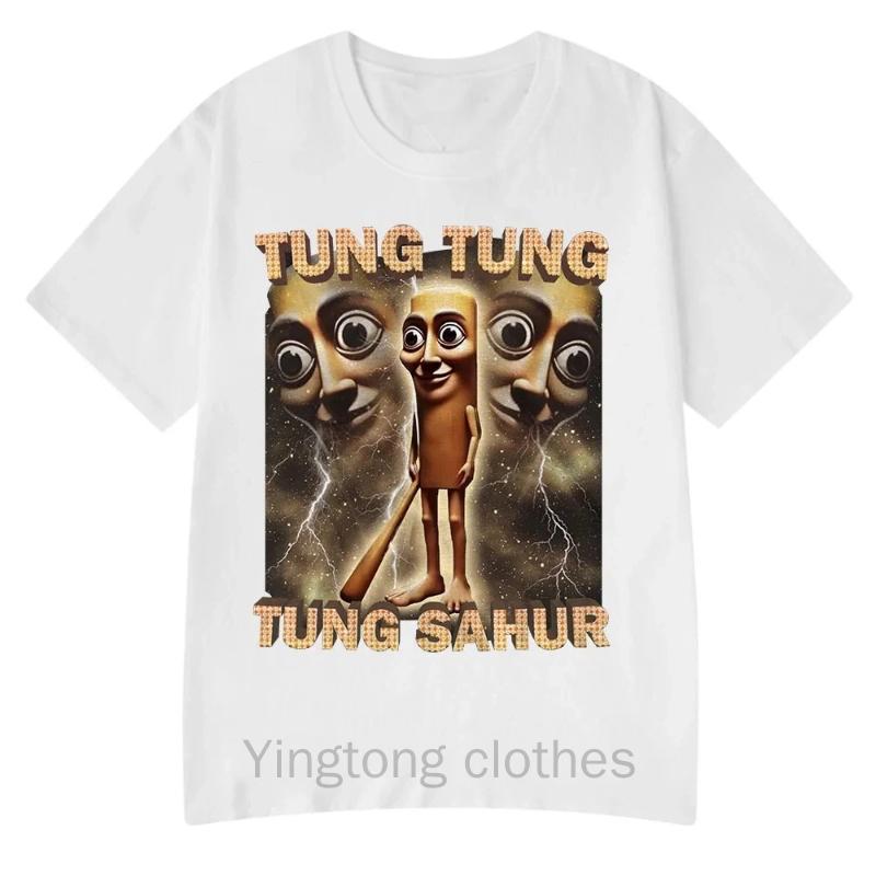 

Tung Tung Tung Sahur Meme T Shirt Tralalero Tralala Bombardiro Crocodilo Funny T-shirt Men Women Polyester Short Sleeve Tshirt 4XL