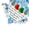 Decorative Acrylic Gifts Snowflake-Shaped Sea Glass Ornament, Christmas Friendship Keepsake, Coastal Inspired Holiday Home Decorations Tree