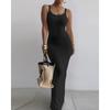 Tailored and Tight Long Dress with Camisole Sling Slim Fit Skinny Long Dress