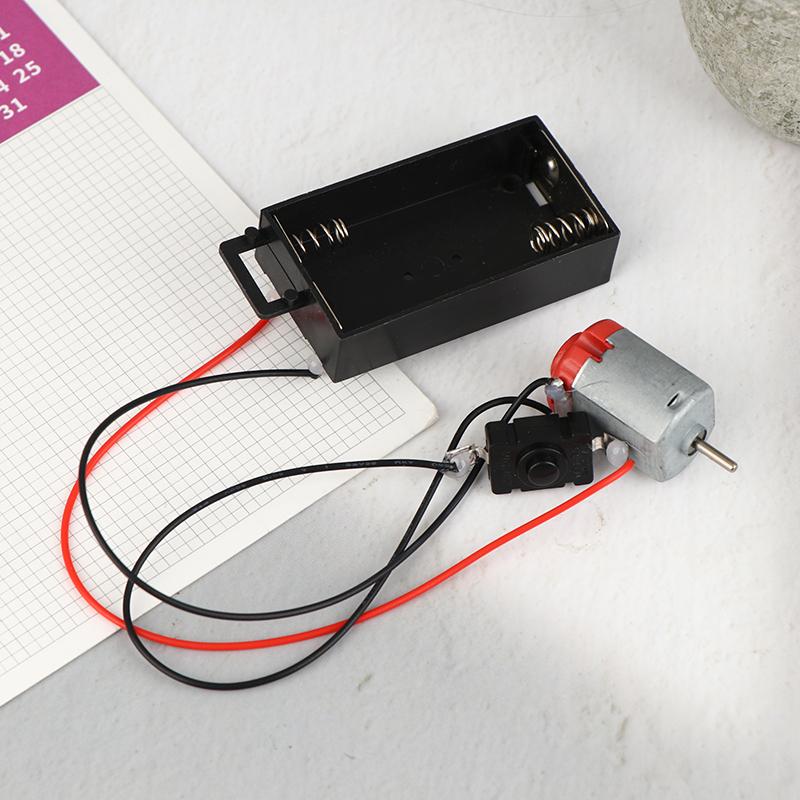 130 Motor Kit With 2X Battery Storage Case And Switch 16500 Rpm Mini Student Diy Electronic Motor Circuit Models Kit