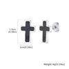 Vnox Men's Stainless Steel Cross Earrings, Hammered Texture Gold Black Color Waterproof Hypoallergenic Ear Jewelry Gifts for Men