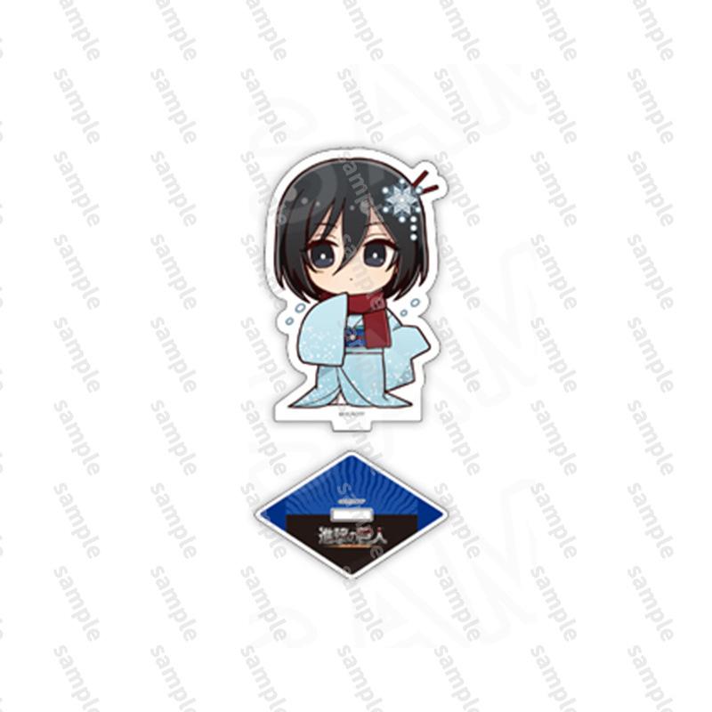 Attack On Titans Japanese Anime Peripherals Princess Cafe Version Acrylic Stand Collectible Desk Ornaments Creative Gift For Boy