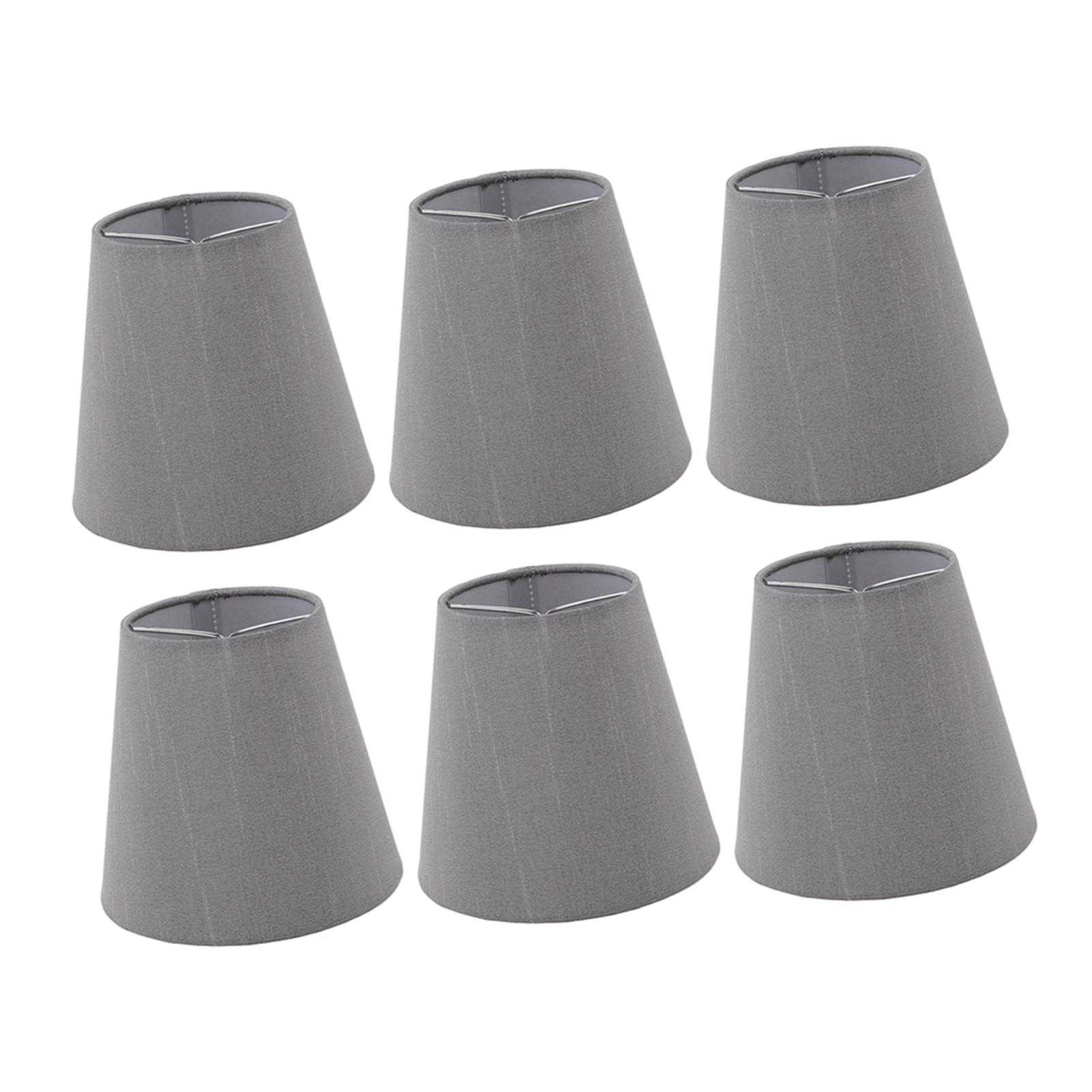 

6 шт. Тканевый абажур Хорошая светопроницаемость E14 Лампочка-свеча Чехол для лампы Классический тканевый абажур для спальни