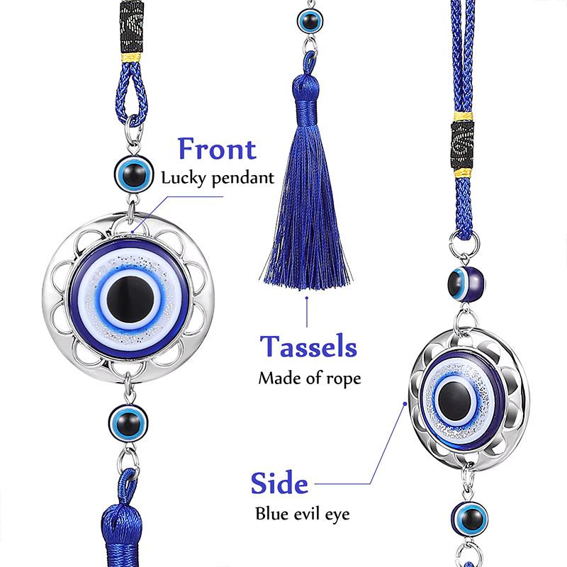 1 ks Démonské oko Autodoplňky Modré oči Retro přívěsek pro štěstí Dárky Ozdoby do auta Střapce
