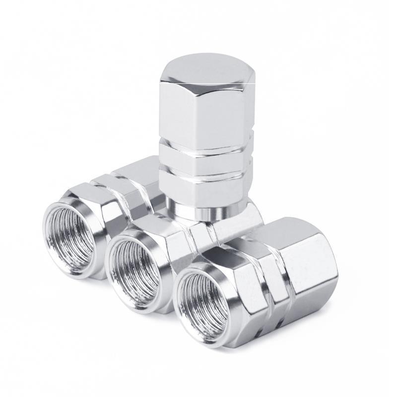 4Pcs Aluminum Alloy Car Wheel Tire Valve Caps Tyre Rim Stem Covers Airdust Waterproof For Automobiles Motorcycles Accessories Stem Caps1