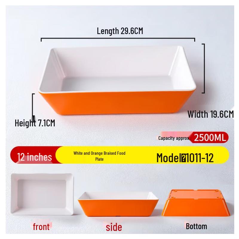 Melamine Rectangular Food Display Tray